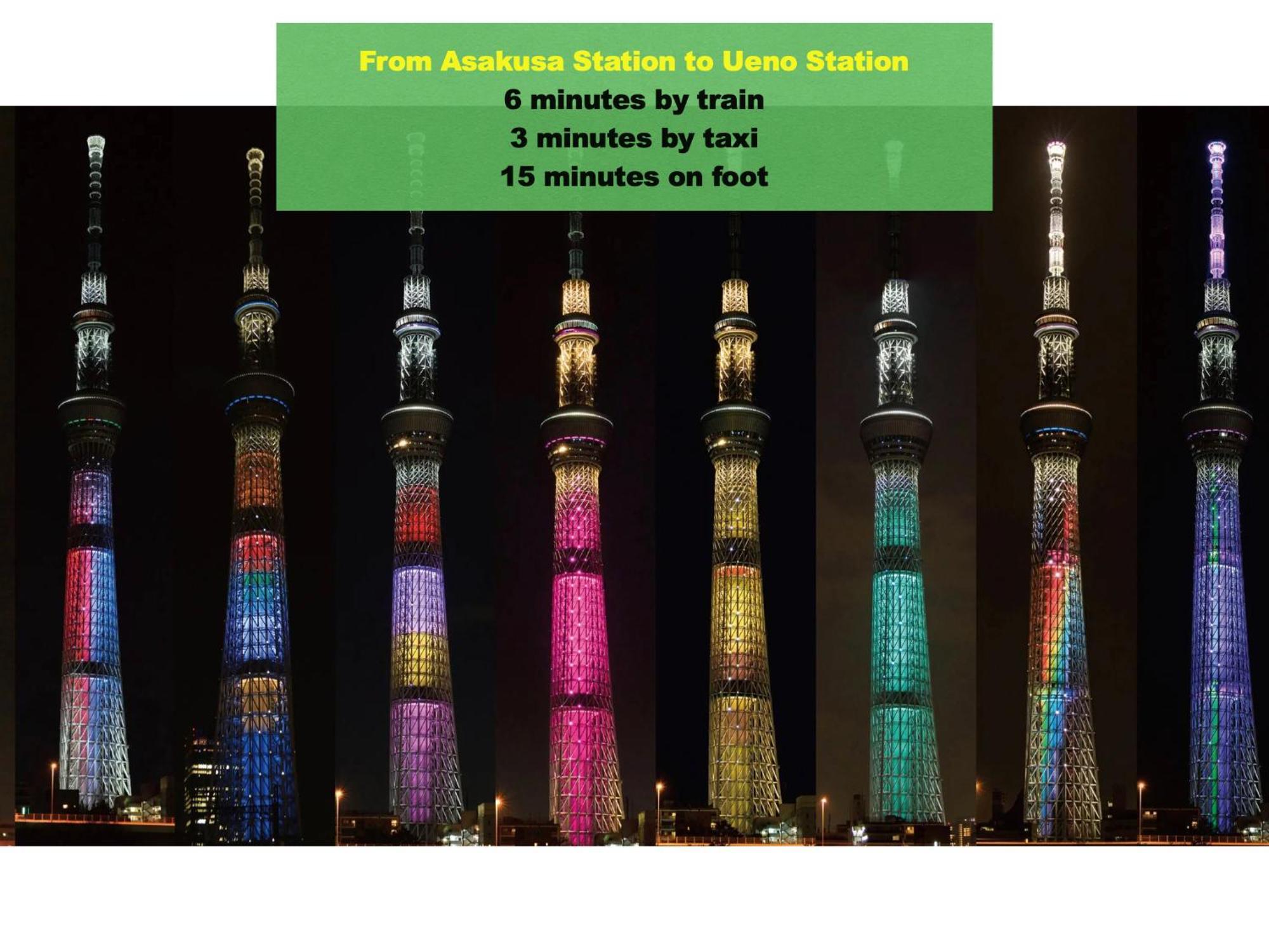 東京都浅草スカイツリービューテラス 浅草寺3分 浅草駅6分 2-10人 成田&羽田空港直通アパートメント エクステリア 写真